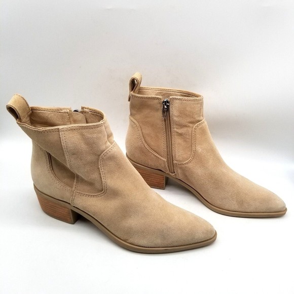 Dolce Vita Suede Almond Toe Able  Ankle Booties - Picture 2 of 6